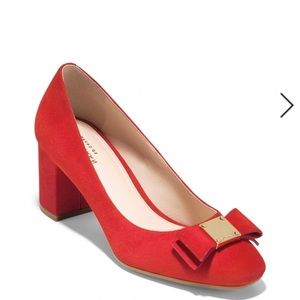 Cole Haan Aura Orange Tali Bow pump - worn once!